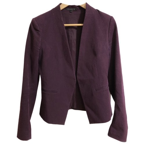 Pre-owned Theory Blazer In Purple