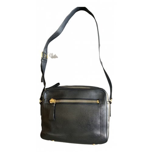 Pre-owned Tom Ford Leather Satchel In Black