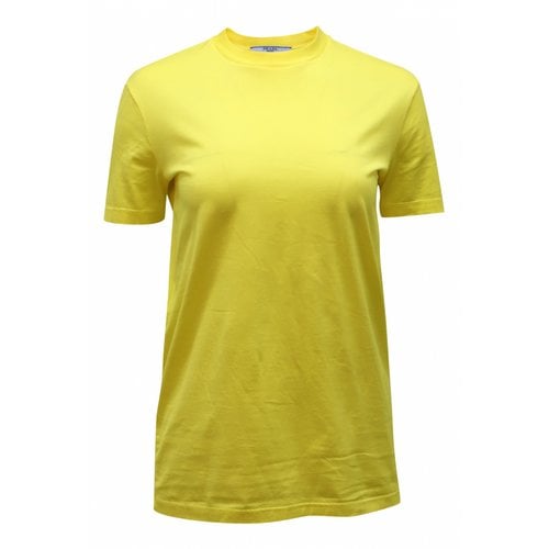 Pre-owned Prada T-shirt In Yellow