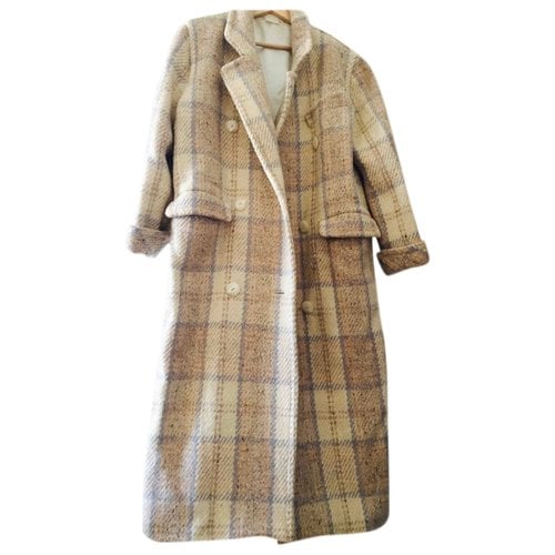 Pre-owned Courrã¨ges Wool Coat In Multicolour