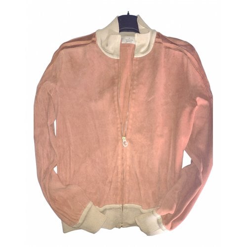 Pre-owned Trussardi Leather Jacket In Pink