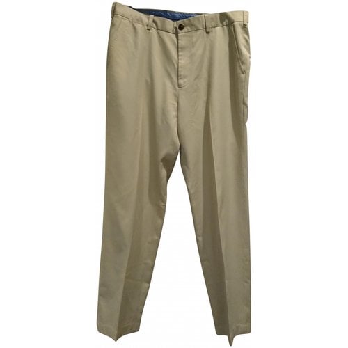 Pre-owned Brooks Brothers Trousers In Gold