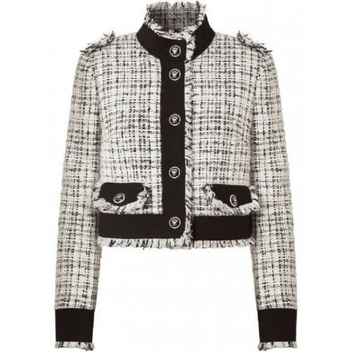 Pre-owned Dolce & Gabbana Tweed Jacket In Grey