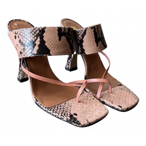 Pre-owned Paris Texas Leather Sandal In Multicolour