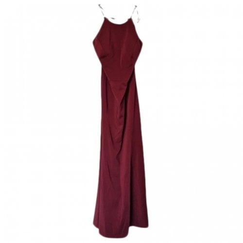 Pre-owned Jenny Yoo Maxi Dress In Burgundy