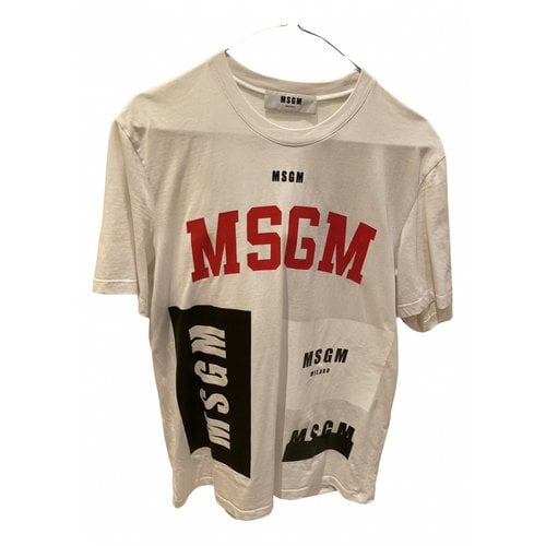 Pre-owned Msgm T-shirt In White