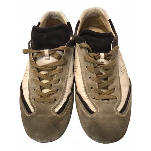 Pre-owned Hogan Leather Low Trainers In Green