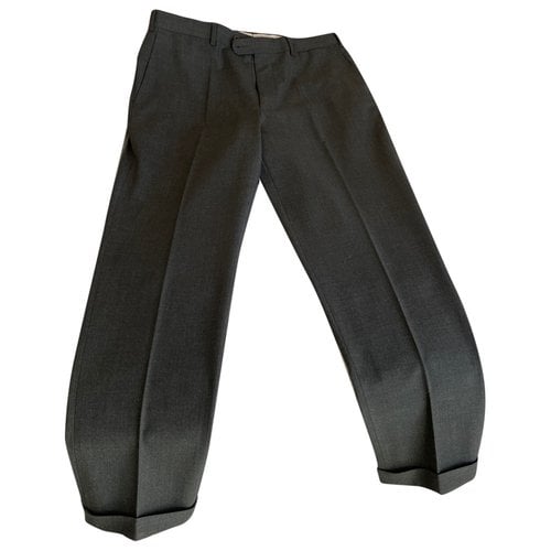 Pre-owned Ballantyne Wool Trousers In Grey