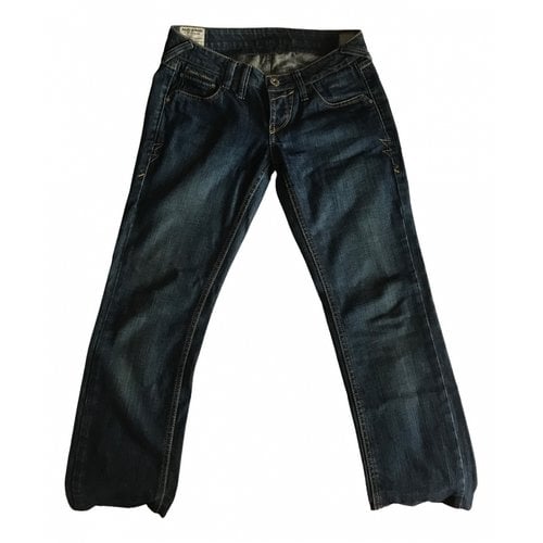 Pre-owned Miss Sixty Straight Pants In Blue