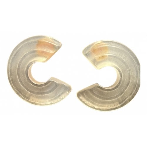 Pre-owned Emporio Armani Earrings In White