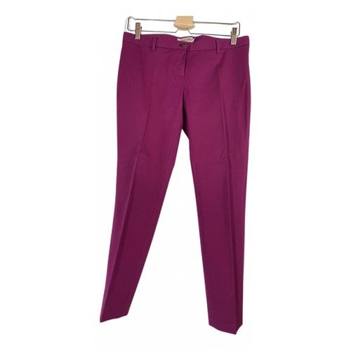 Pre-owned Alberto Biani Slim Pants In Pink
