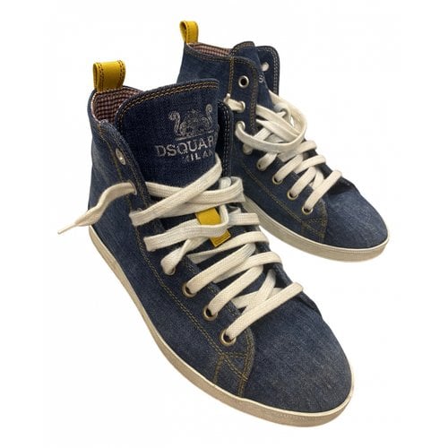 Pre-owned Dsquared2 Cloth Trainers In Blue