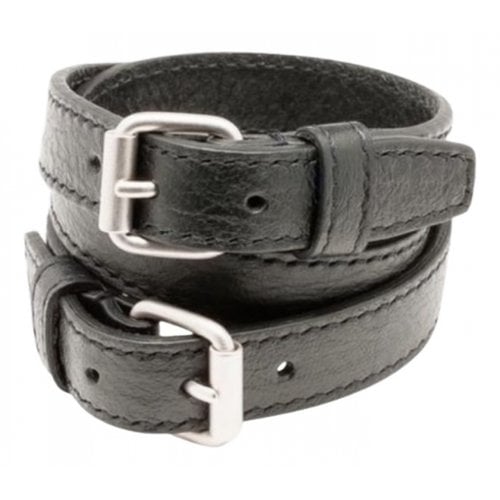 Pre-owned Balenciaga Leather Jewellery In Grey