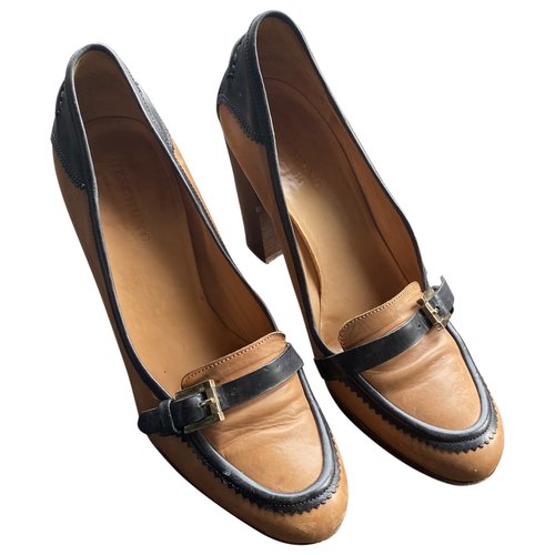 Pre-owned Heschung Leather Heels In Camel