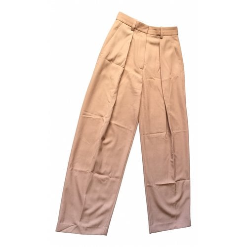 Pre-owned Victoria Beckham Straight Pants In Camel