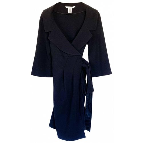 Pre-owned Diane Von Furstenberg Wool Coat In Black