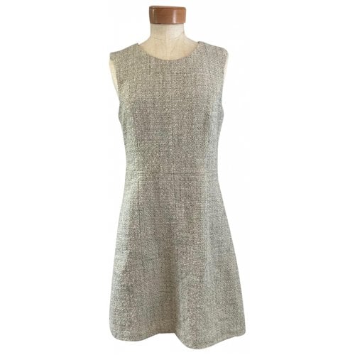 Pre-owned Theory Tweed Mini Dress In Grey