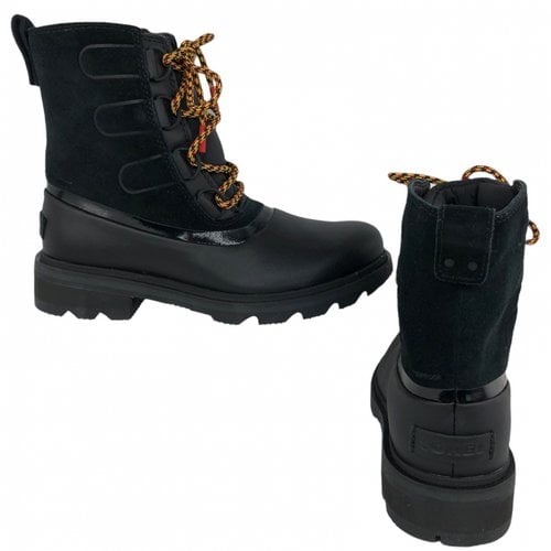Pre-owned Sorel Lace Up Boots In Black
