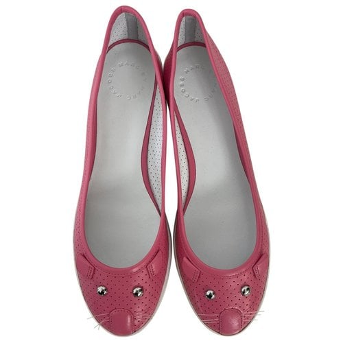 Pre-owned Marc By Marc Jacobs Leather Ballet Flats In Pink