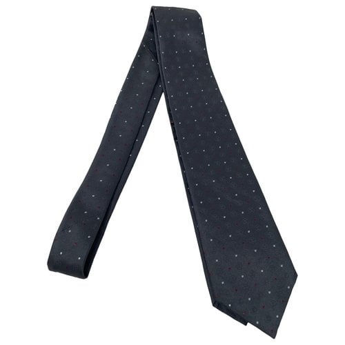Pre-owned Louis Vuitton Silk Tie In Grey