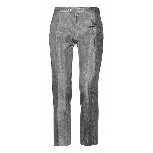 Pre-owned Chloé Trousers In Metallic
