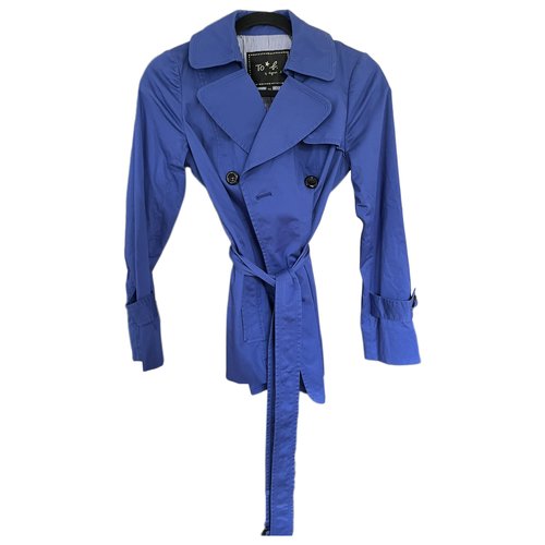 Pre-owned Agnès B. Trench Coat In Blue