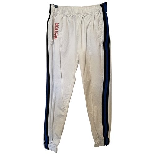 Pre-owned P.e Nation Straight Pants In White