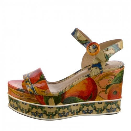 Pre-owned Dolce & Gabbana Leather Sandals In Multicolour