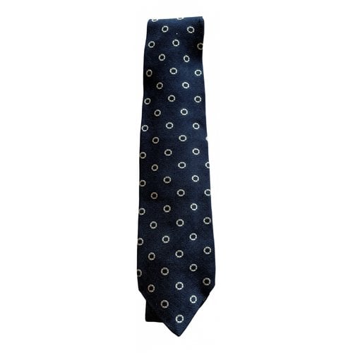 Pre-owned Polo Ralph Lauren Silk Tie In Navy