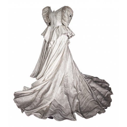 Pre-owned Antica Sartoria Silk Dress In White