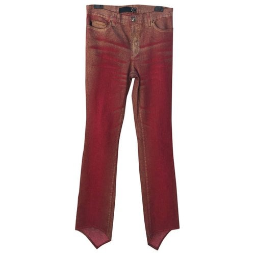 Pre-owned Just Cavalli Jeans In Burgundy