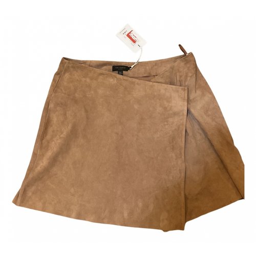 Pre-owned Ted Baker Mini Skirt In Camel