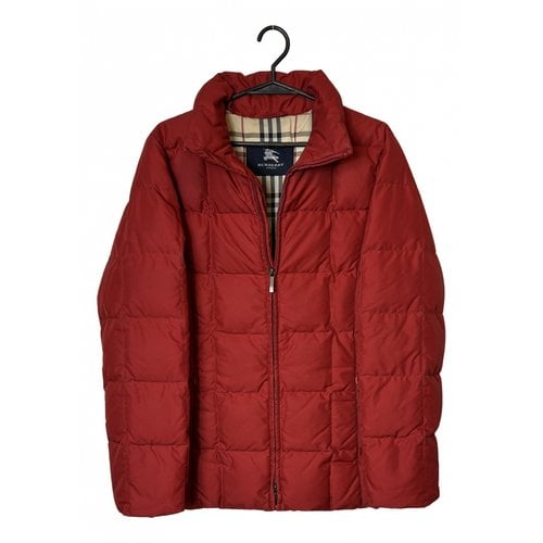 Pre-owned Burberry Coat In Red