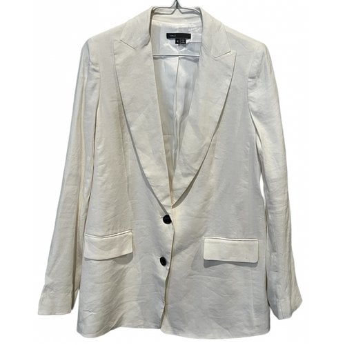 Pre-owned Vince Linen Jacket In White