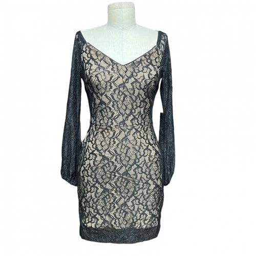 Pre-owned Dress The Population Lace Dress In Black