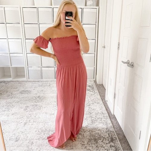 Pre-owned Young Fabulous & Broke Maxi Dress In Pink