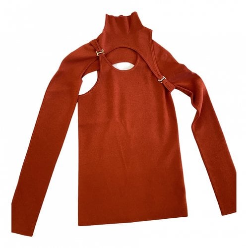 Pre-owned Dion Lee Wool Vest In Red