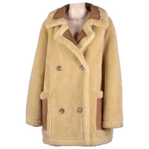 Pre-owned Stand Studio Wool Coat In Camel