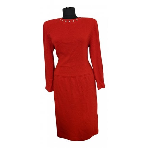 Pre-owned Givenchy Cashmere Mid-length Dress In Red