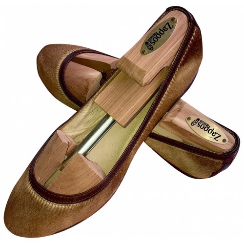 Pre-owned Frye Leather Ballet Flats In Brown