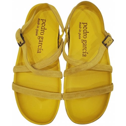 Pre-owned Pedro Garcia Sandals In Yellow