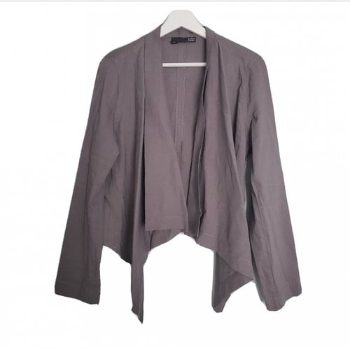 Pre-owned Eileen Fisher Linen Jacket In Grey
