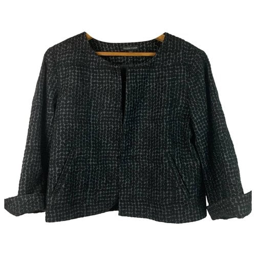 Pre-owned Eileen Fisher Jacket In Black