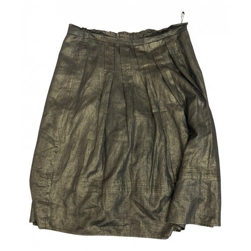Pre-owned Luisa Cerano Mid-length Skirt In Khaki