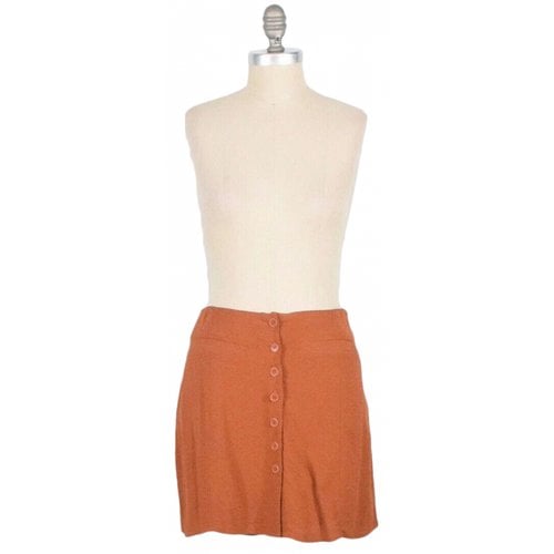 Pre-owned Reformation Mini Skirt In Orange