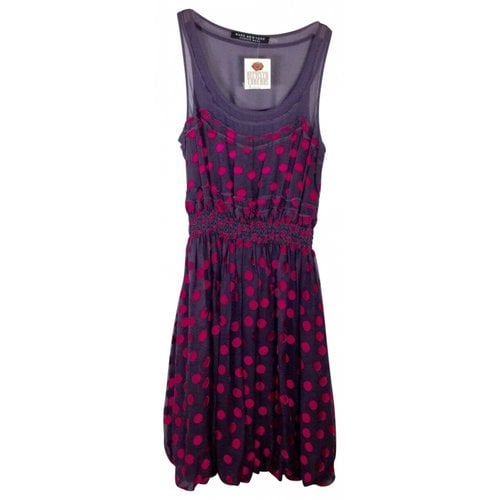 Pre-owned Andrew Marc Mini Dress In Purple