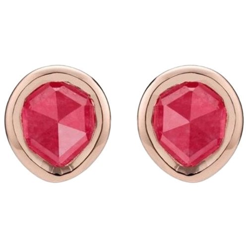 Pre-owned Monica Vinader Pink Gold Earrings
