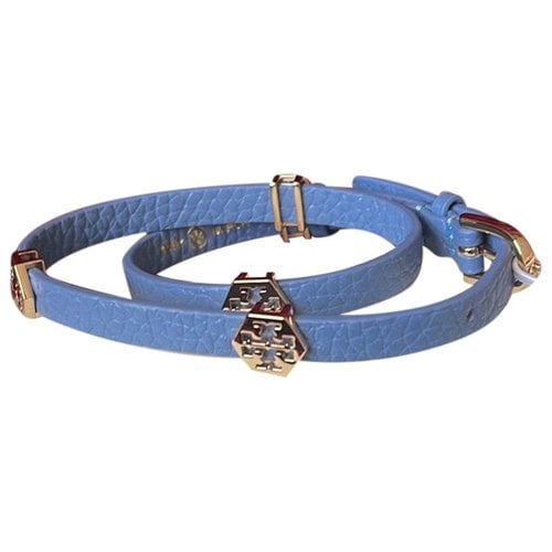 Pre-owned Tory Burch Leather Bracelet In Blue