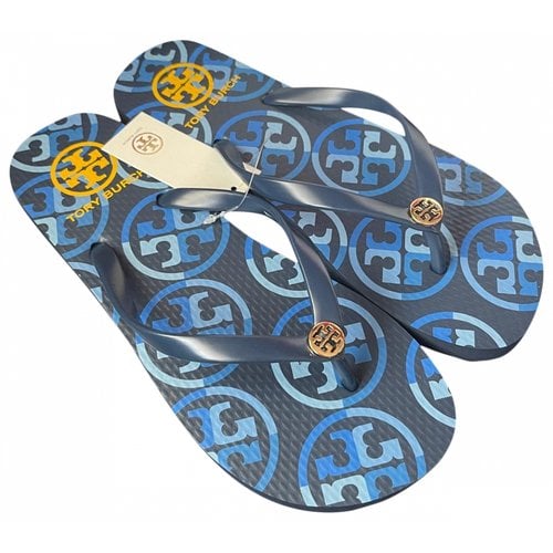 Pre-owned Tory Burch Sandals In Blue