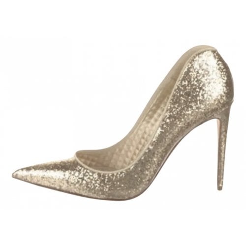 Pre-owned Alexander Mcqueen Patent Leather Heels In Gold